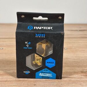 Raptor‎ Mid Series Positive Battery Terminal Brass 24K Gold Plated 5/16" R4BTWP